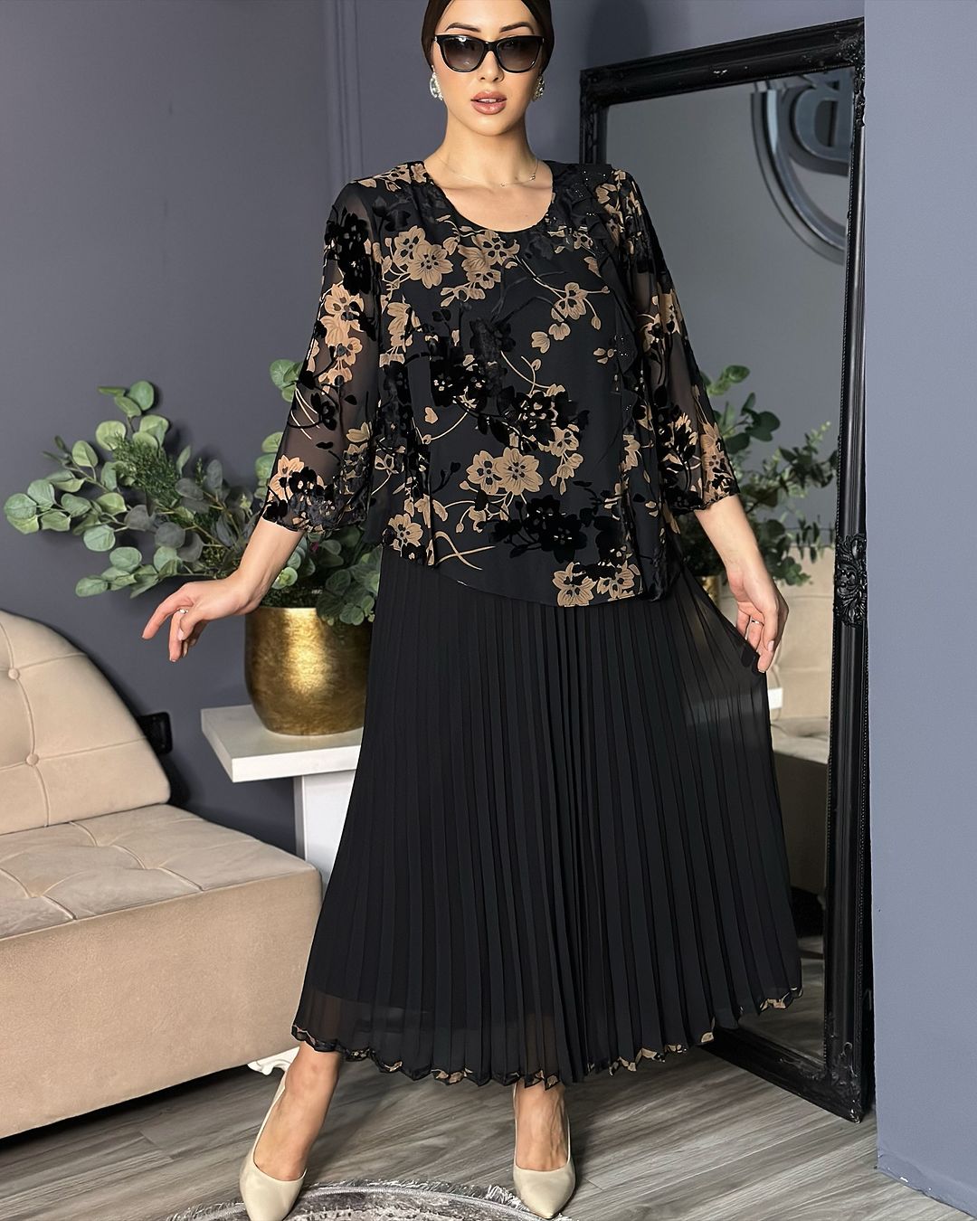 【S-5XL】🥰Nowa, jesienna, dwuczęściowa, długa spódnica 3818351