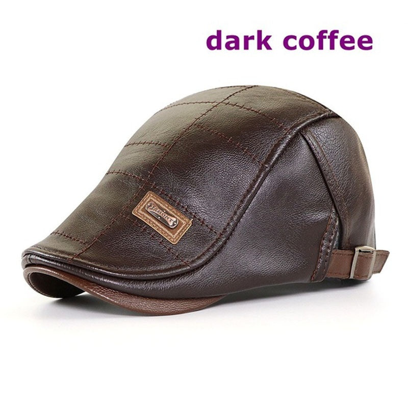 【50% ZNIŻKI】 Beret ze skóry premium w stylu retro--3702496