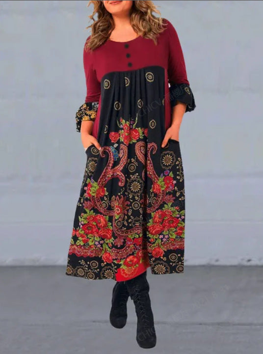 👗【S–5XL】Нова ретро рокля есен/зима 2025 · Стилна, удобна и елегантна