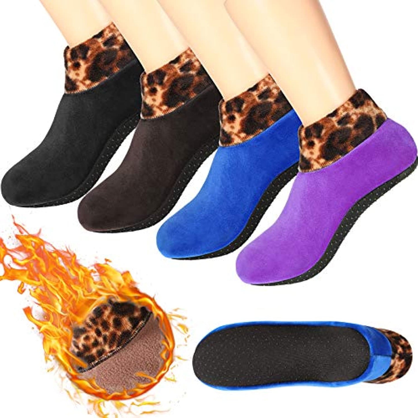 🧦【4 kawałek】Antypoślizgowe skarpety termiczne do użytku w pomieszczeniach 3761594