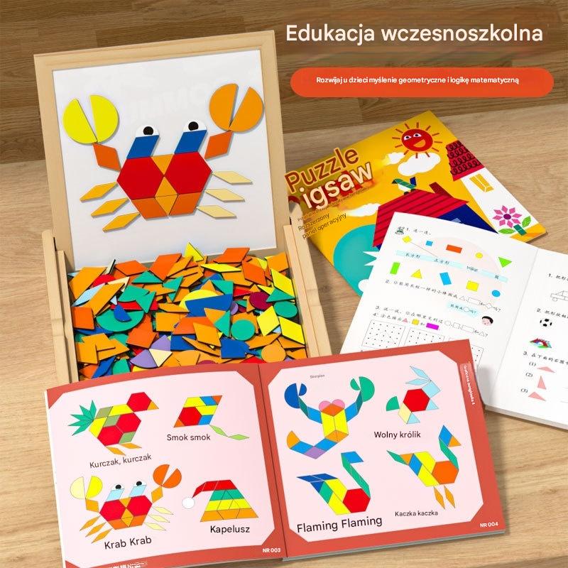 ⏳Ograniczona czasowo zniżka 40%⏰ Magnetyczna układanka Tangram – zabawka edukacyjna dla niemowląt