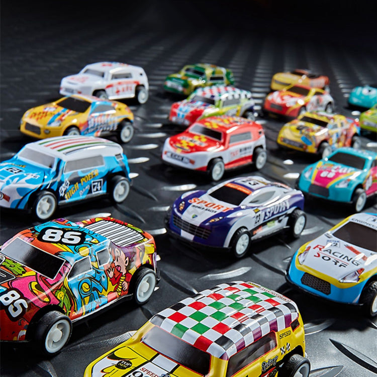 🥳【30 sztuk】Kolorowe dziecięce samochody z wolnym obrotem i pudełkiem na akcesoria!3841974