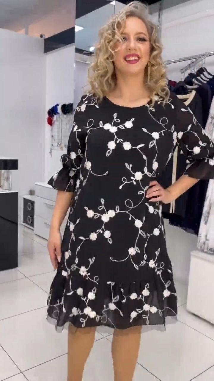 🔥【S-5XL】2024 nowa modna sukienka w kwiaty--3700210