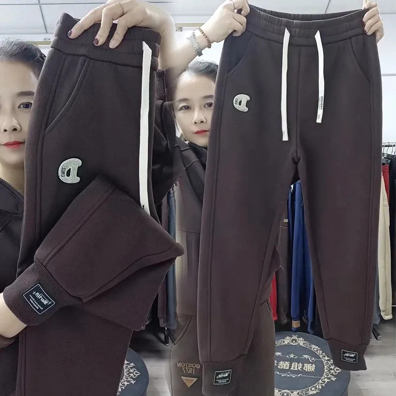 【50% ZNIŻKI】【M-4XL】2024 grube aksamitne zimowe spodnie na co dzień 3830737