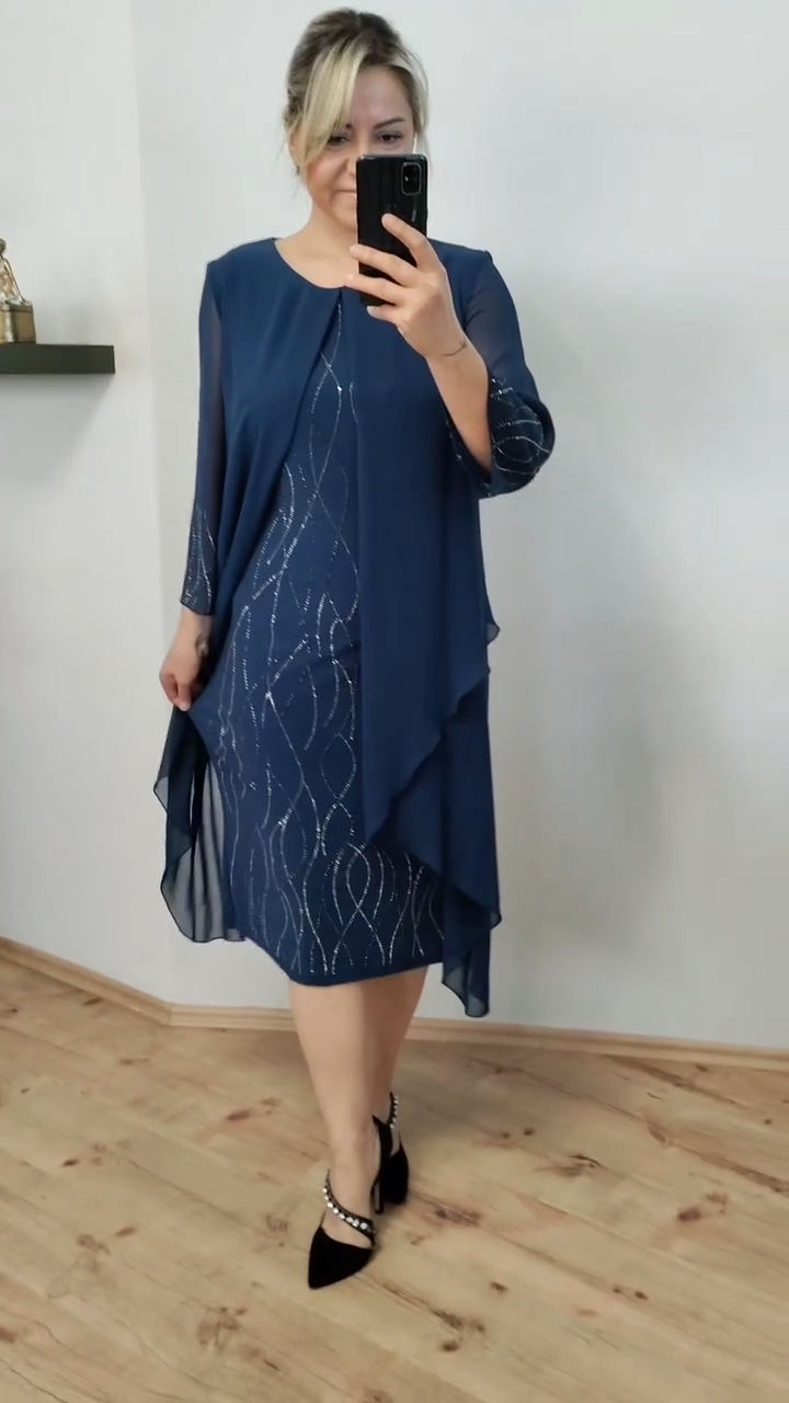 【🔥Gorąca sprzedaż】🌷🔥【S-5XL】Modna szyfonowa sukienka 2024 plus size 3717023