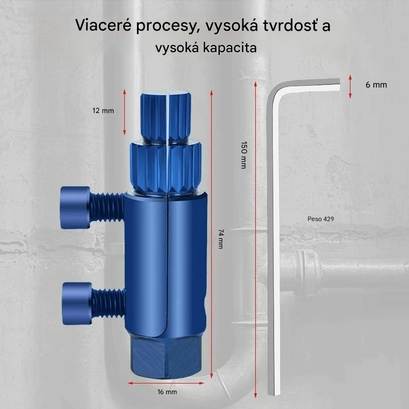 🧰⚒Nástroj na vyťahovanie zlomených závitov pre uhlové kohútiky, univerzálny kohútik