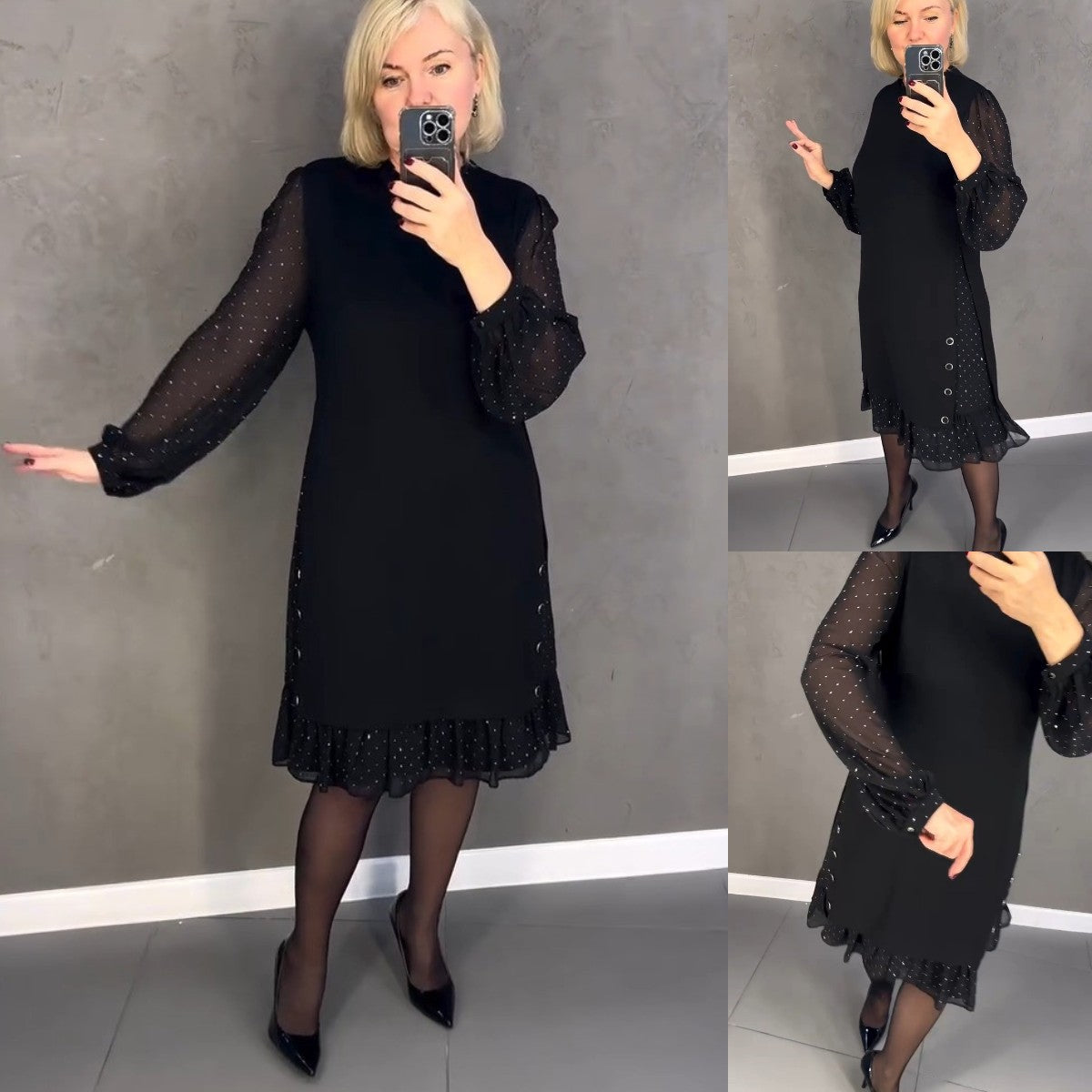 💖💖【S-5XL】🍁🍂Wysokiej jakości modna sukienka w nowym stylu 3803484