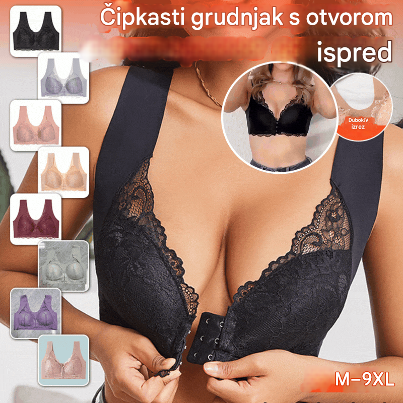 šćSet od 5 dijelovaćć40-100 kgćšGrudnjak s push-up efektom, nježna Äipkasta leÄa, plus size dizajn, kopÄanje sprijeda