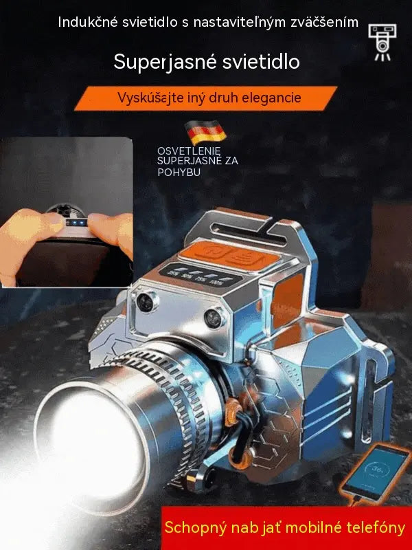 【✨Časovo obmedzená akcia】🔦Mimoriadne jasná čelovka so senzorom a veľmi dlhou výdržou.
