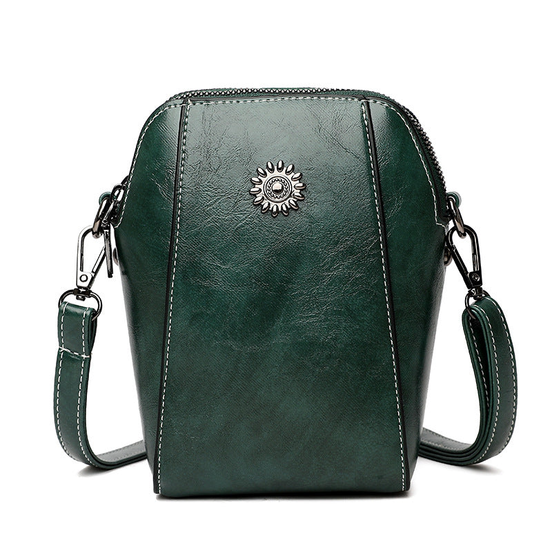 👜【Ograniczona czasowo promocja】💖Modna mini torebka na ramię 2025 - letnia nowość ze skóry naturalnej, stylowa i elegancka, mała damska torebka krzyżówka