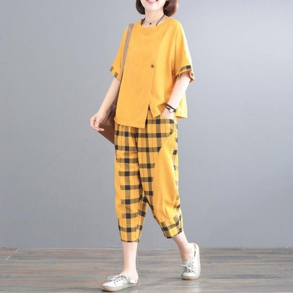 🌸 【M-3XL】【Top + spodnie】 Modna odzież domowa dla kobiet 3719918
