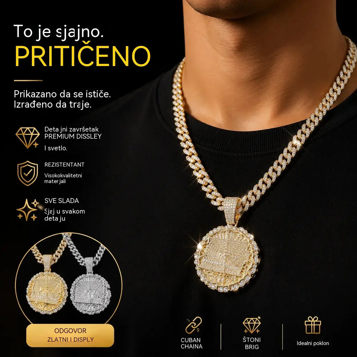 🔥Kupi 1, dobi 1 gratis📢 ✨ Blistavi kubanski privjesak | Trenutačno podignite svoj stil na višu razinu 💎