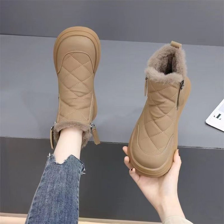 👢【35-41】Nowość na jesień i zimę, wodoodporne, antypoślizgowe, ciepłe i stylowe, miękkie krótkie botki.3795136