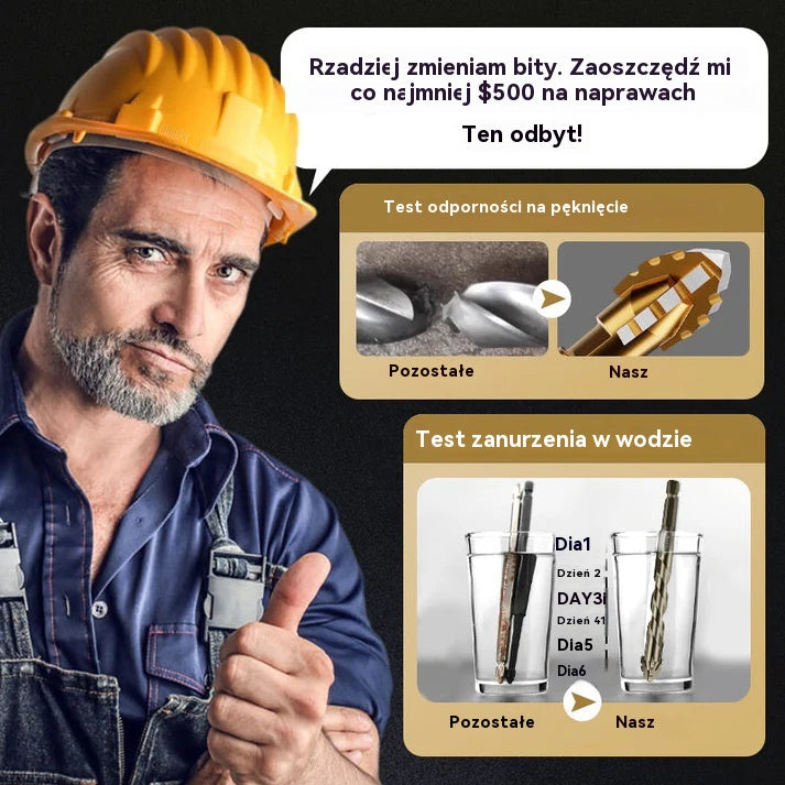 🔥Gorąca oferta 2026🔥 【4+5+6+8+10+12mm】🔥Zestaw 6-ostrzowych wierteł mimośrodowych o wysokiej wytrzymałości