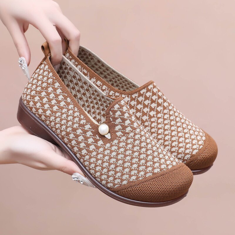 【🔥Wyprzedaż -50%】【Rozmiary 35-41】Nowe w 2025 roku damskie płaskie buty z miękką podeszwą, antypoślizgowe, typu canvas dla mam