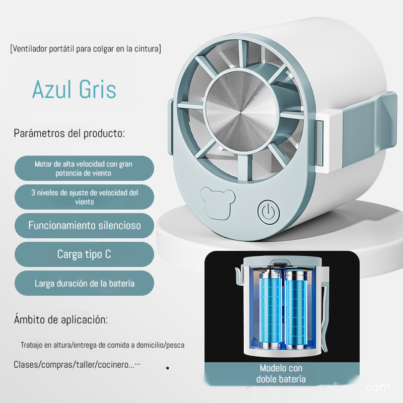🔥【Kupite 1, dobijte 1 gratis】🌀 Mini ventilator velike brzine s kopčom za struk.