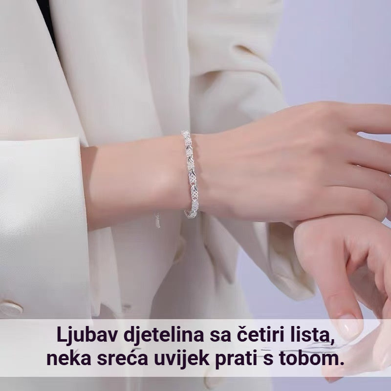 ššćKupite jedan, dobijte jedan gratis, savrÅ”en izbor poklonaćššModna nova ženska narukvica od 925 srebra s djetelinom i Äetiri listać50% popustać