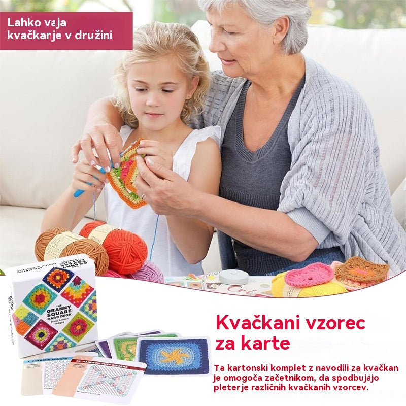 🔥50 % popust🔥🧩🧷【50 edinstvenih dizajnov】Komplet kvačkanih voščilnic