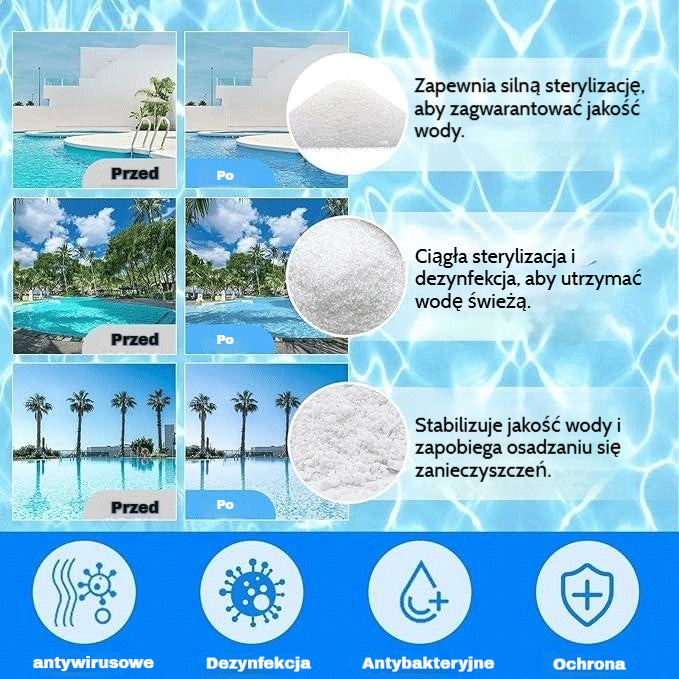 🔥【Compra 1, llévate 1 gratis】🏊♀️💧Pastillas limpiadoras para piscinas para un agua clara y transparente.