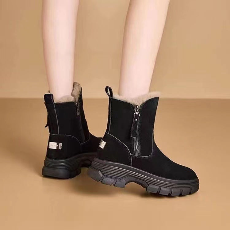 ⛄️👢42% ZNIŻKI LIMITOWANEJ👢【34-40】Nowe botki zimowe Martens 2024, skórzane z ociepleniem i grubą podeszwą--3817033