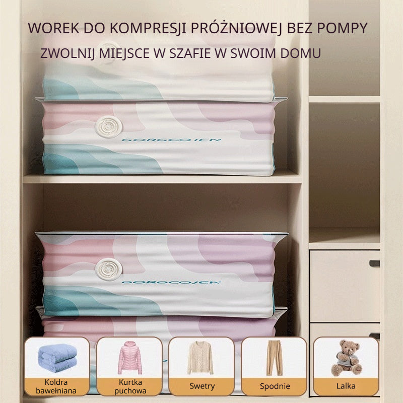 🧳 5 sztuk za jedyne 109 zł 💨 Duże, kompresowalne worki próżniowe do przechowywania: nie wymagają pompy, szczelna konstrukcja, idealne do oszczędzania miejsca w walizkach i w domu ✈️