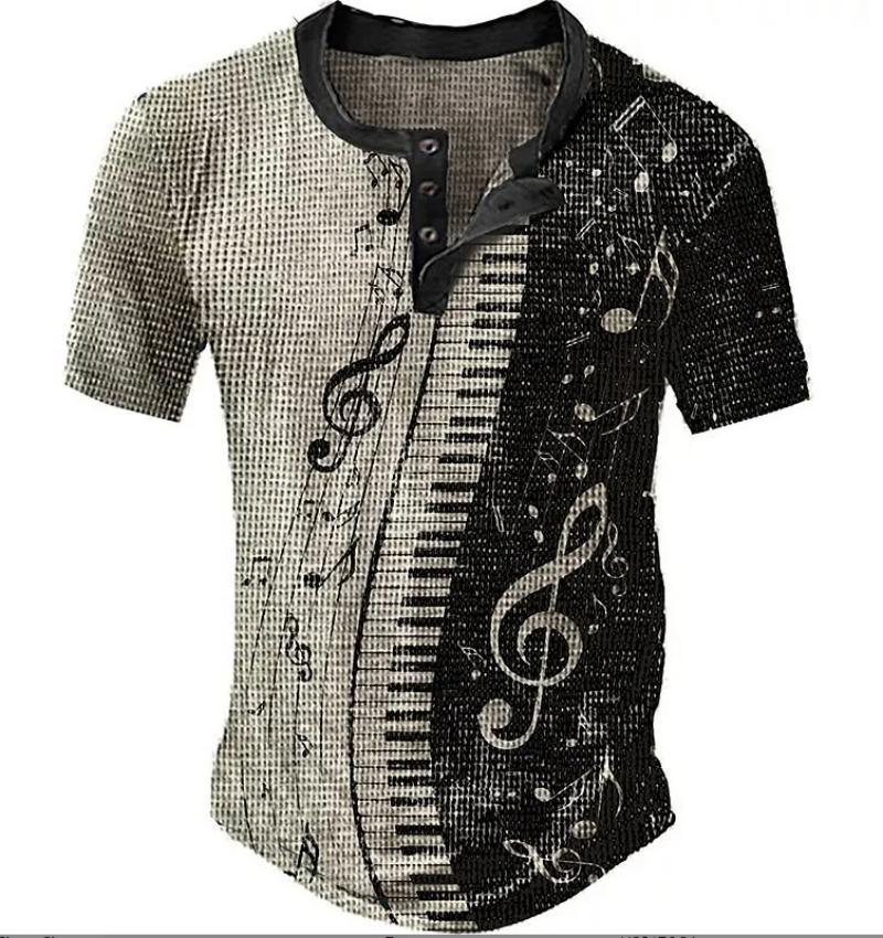 🔥Oferta ograniczona czasowo🔥Letnia nowość 2025 Męski casualowy T-shirt z krótkim rękawem i nadrukiem