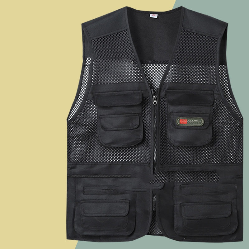 Jednostavan funkcionalni prsluk s više džepova🔥【XL-4XL】