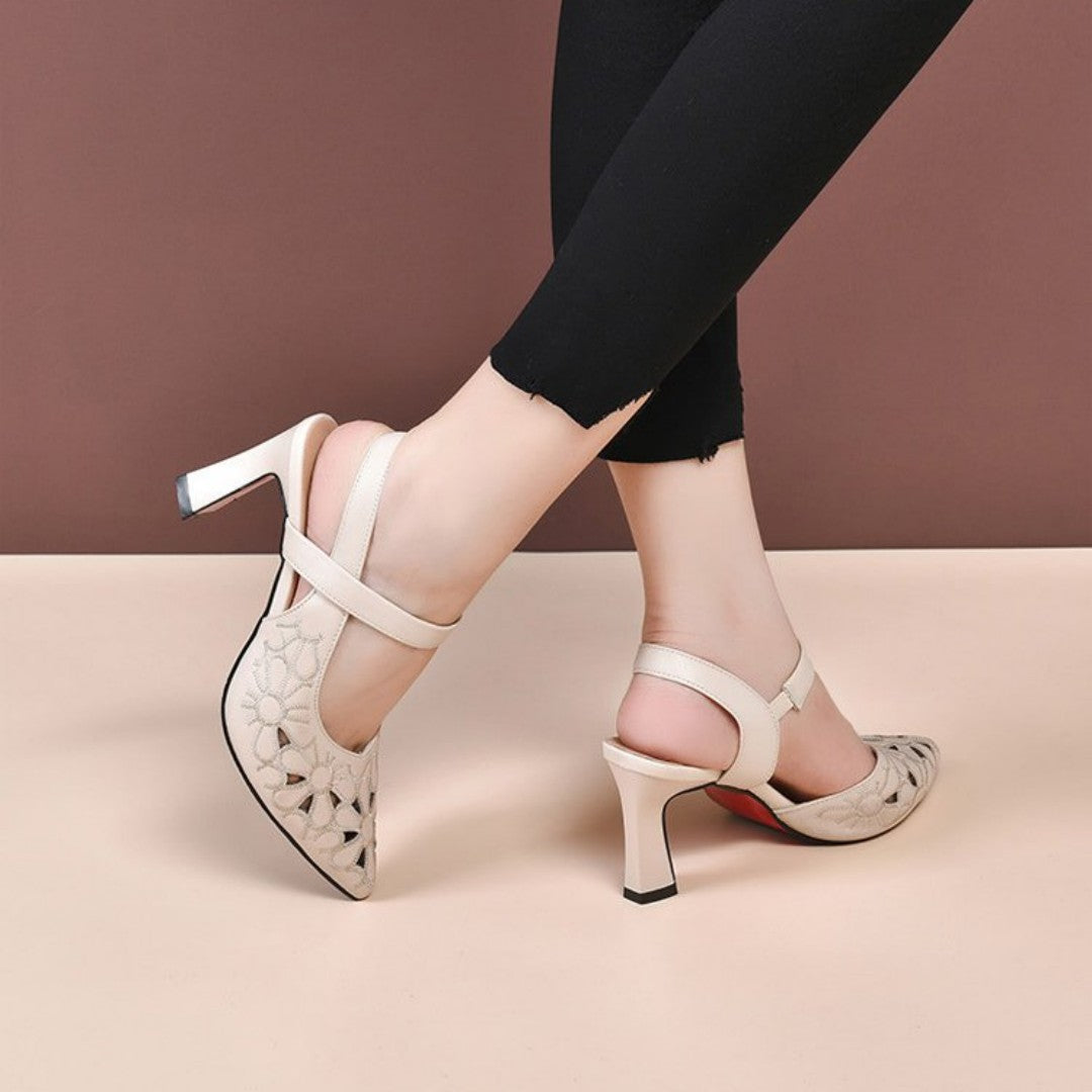 【35-41】2022 Nowa moda oddychające panie puste siatkowe buty na wysokim obcasie dla kobiet 3686268