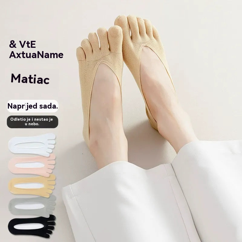 【Kupite 5 pari i dobijte 5 gratis】🔥Najprodavanije🥳 Unisex čarape s nevidljivim prstima koje prianjaju uz tijelo