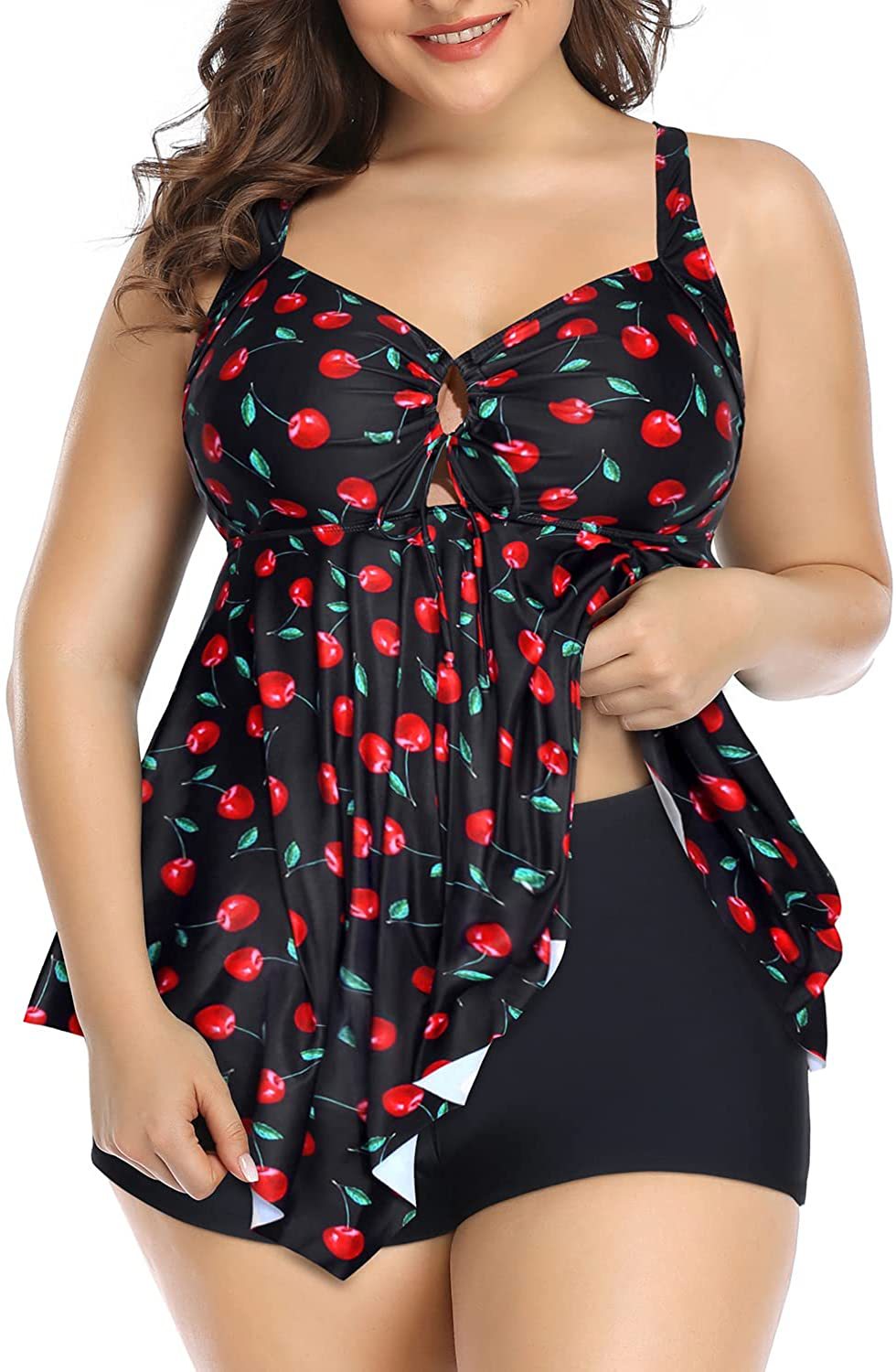 【S-5XL】Nowy dwuczęściowy kostium kąpielowy plus size--3710355