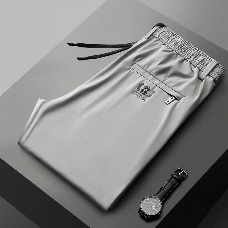 【40-115 kg】🔥2025 Męskie wiosenne i letnie nowe elastyczne spodnie casualowe Ice Silk Quick-Drying, cienki materiał Ice Silk, odświeżające i oddychające