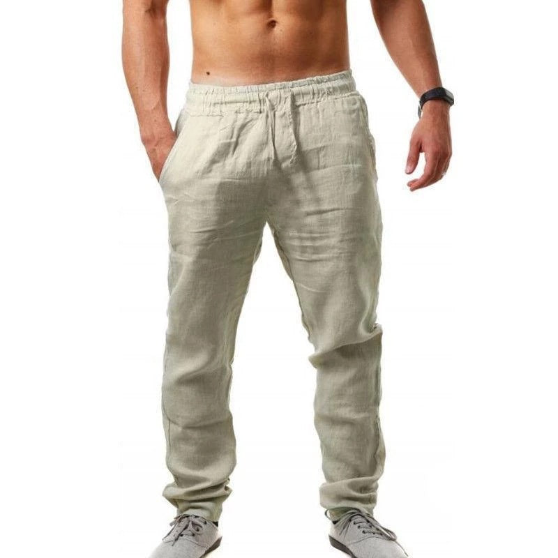 💥50% zniżki👖【S-4XL】2026 Nowe wiosenne męskie luźne, oddychające spodnie sportowe, mieszanka bawełny i lnu