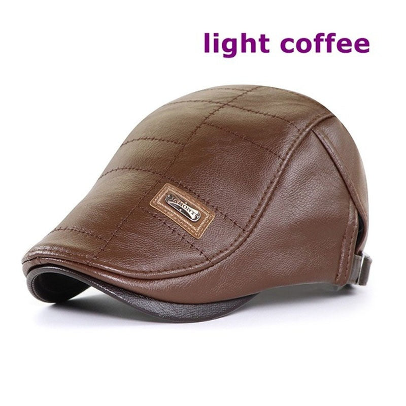 š§¢ćOferta specjalnaćš„MÄski beret skórzany w stylu vintage
