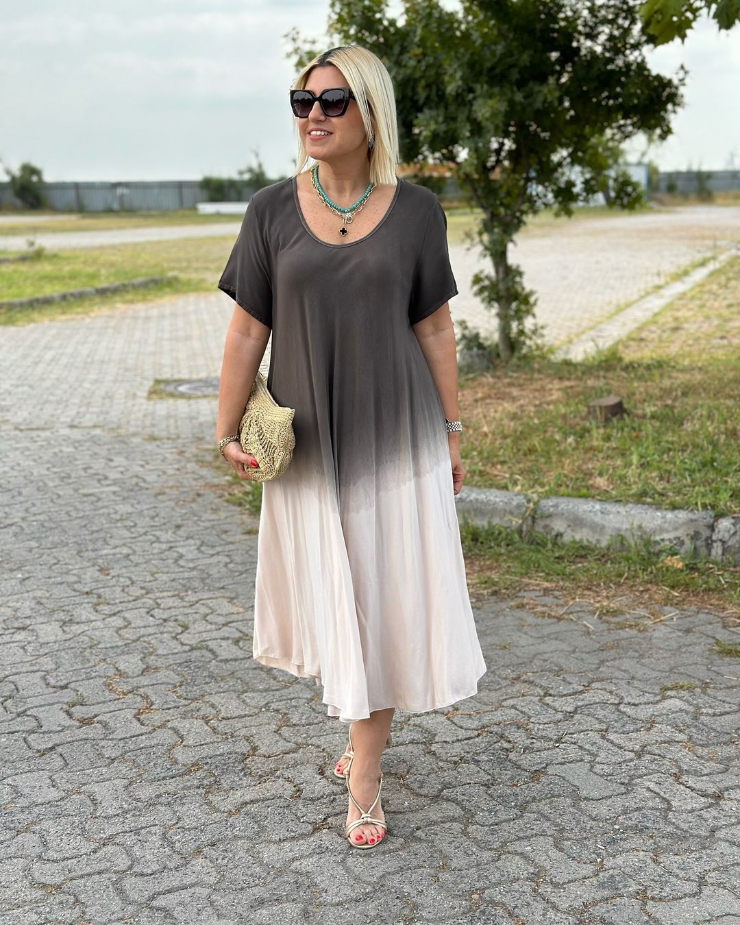 【S-5XL】❤️2024 nowa, długa suknia gradientowa-3686533