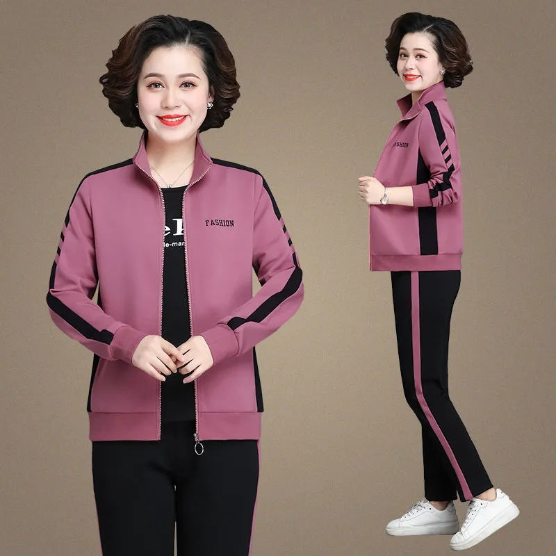 🔥50% OFF🔥【M-5XL】【Bunda + kalhoty】😍 Nový podzimní ležérní sportovní set, velká velikost