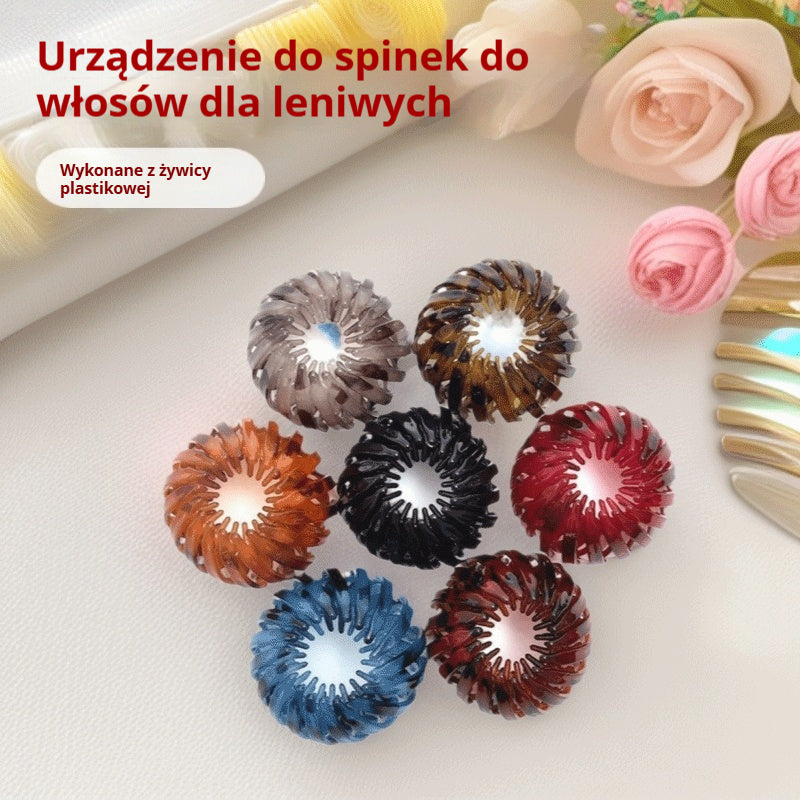 【7 sztuk】🎀 Nowe spinki do włosów w kształcie gniazda – mocno trzymają wysokie kucyki i eleganckie koki, odświeżając Twój wygląd w mgnieniu oka