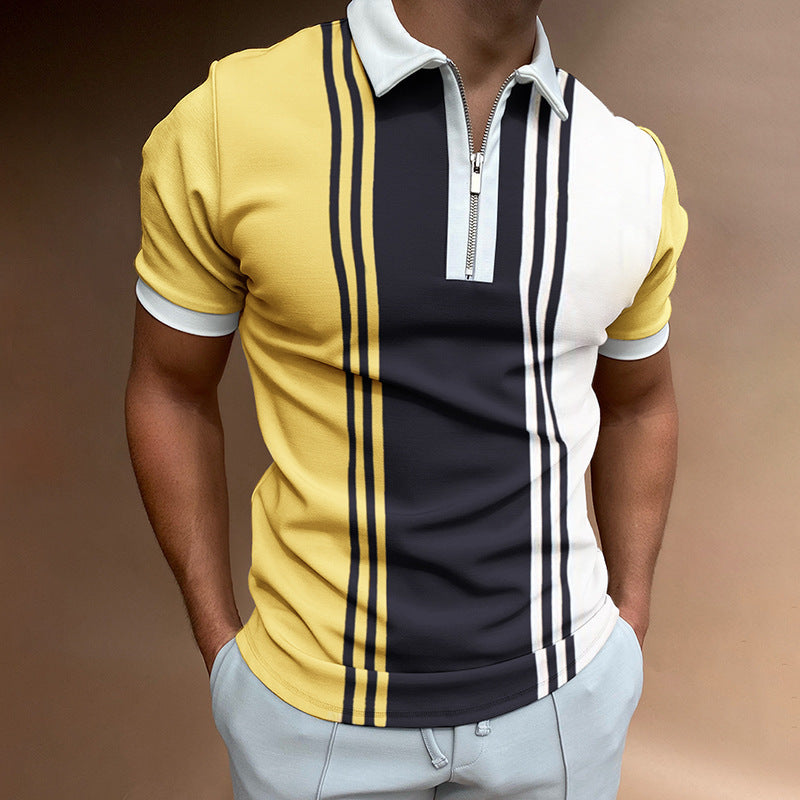 🔥 Nowa letnia koszulka polo z pół-zamkiem, 100% bawełna, dostępne rozmiary S-3XL