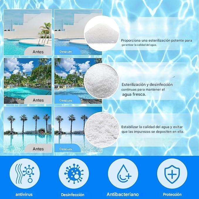 🔥【Kupite 1, dobijte 1 gratis】🏊♀️💧Tablete za čišćenje bazena za kristalno čistu vodu.