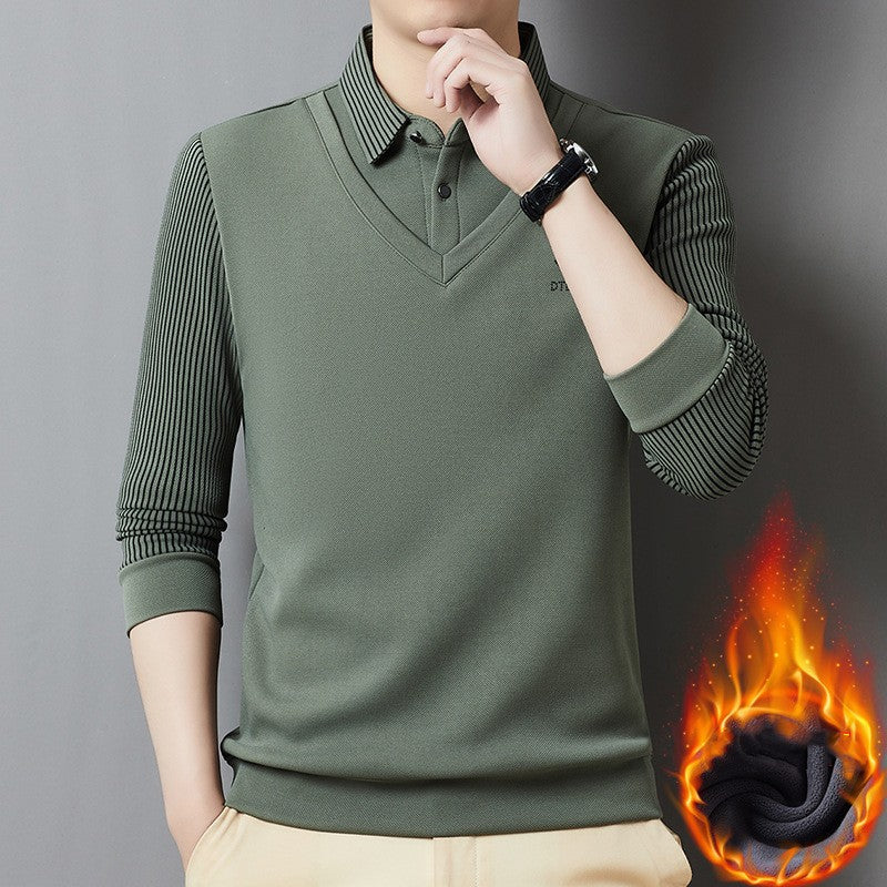 🔥【M-4XL】 Męski dwuczęściowy, ciepły top z kaszmiru premium typu all-in-one dla mężczyzn 3792566