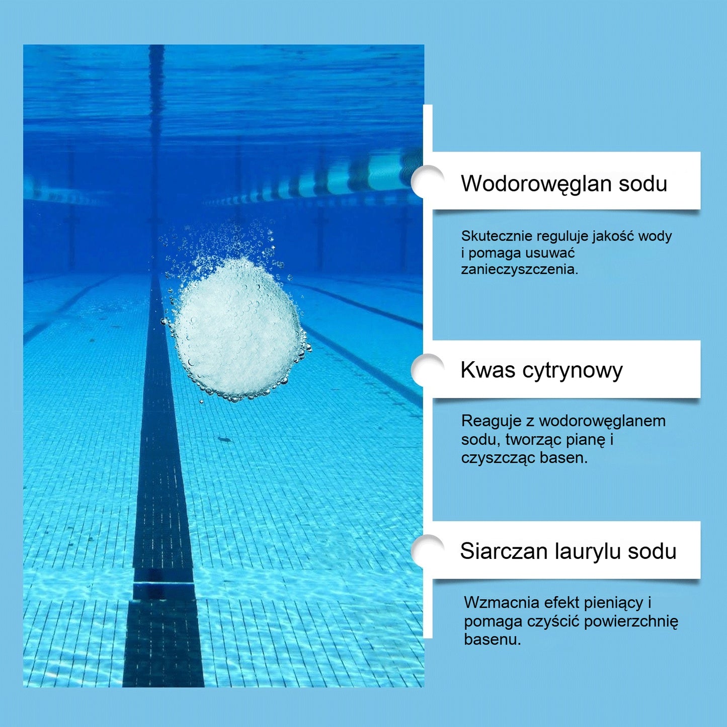 🔥【Kup 1, otrzymaj 1 gratis】🏊♀️💧Tabletki do czyszczenia basenu, zapewniają czystą i przejrzystą wodę