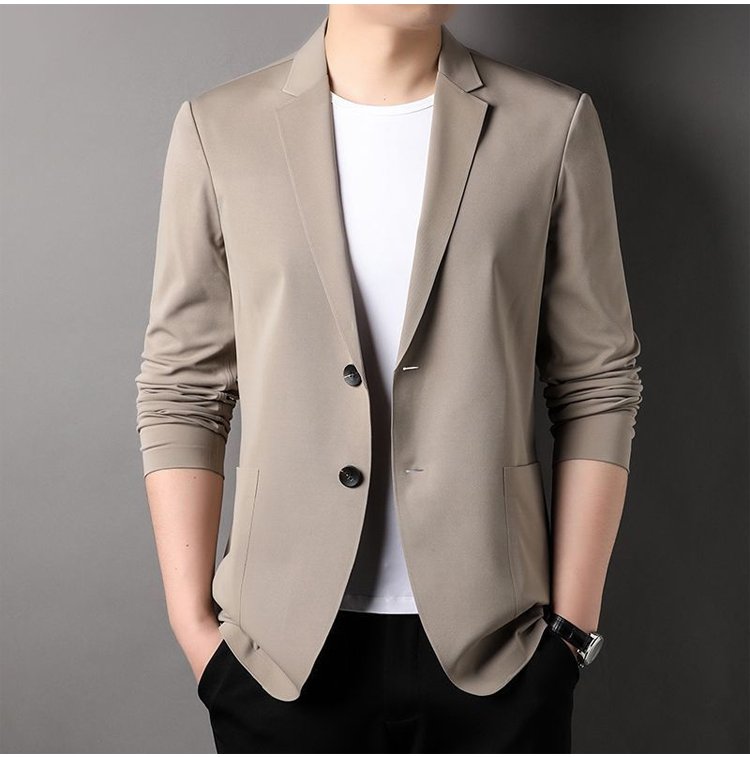 【50% zniżki】【M-5XL】Męska letnia kurtka biznesowa Ice Silk oddychająca--3657248