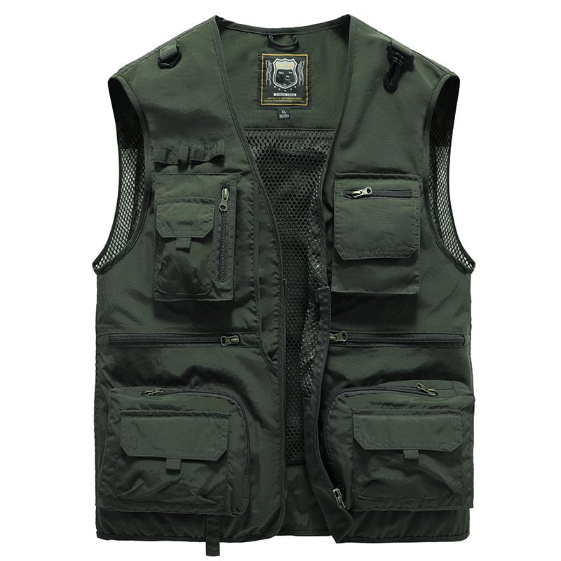 🌴🎣【S-5XL】2026 Nowa wiosenno-letnia seria cienkich kamizelek roboczych/wędkarskich na zewnątrz, oddychająca, trwała, wiele kieszeni - unisex--3924434