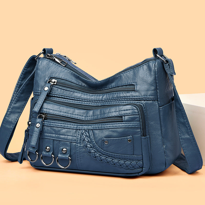 💥【50% zľava po obmedzenú dobu】👜Nová mäkká kožená kabelka cez rameno/crossbody s veľkou kapacitou 2025