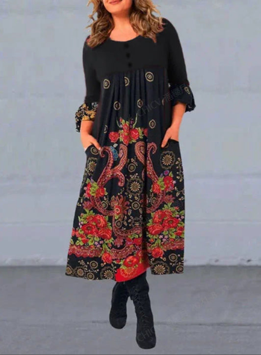 👗【S–5XL】Нова ретро рокля есен/зима 2025 · Стилна, удобна и елегантна