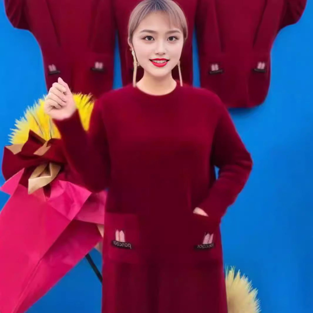 【50% zniżki】⛄❄️【M-5XL】2024 nowy długi wełniany top na jesień i zimę 3793575