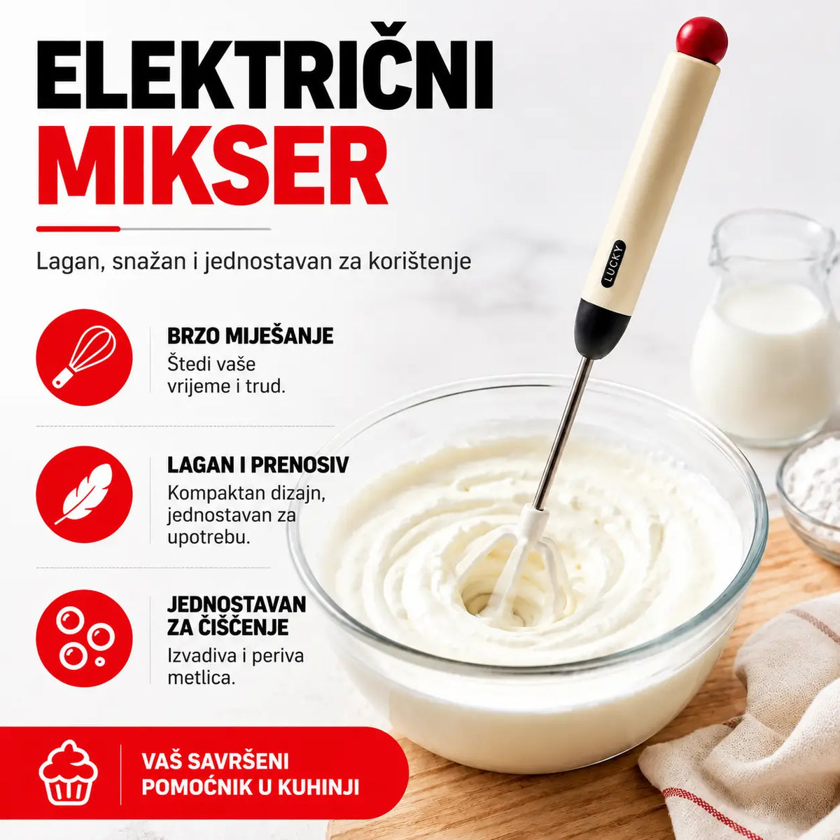 š„ćZadnji dan za 50% popusta, set od dva dijelaćš„Poluautomatska mutilica za jaja od nehrÄajuÄeg Äelikaš„