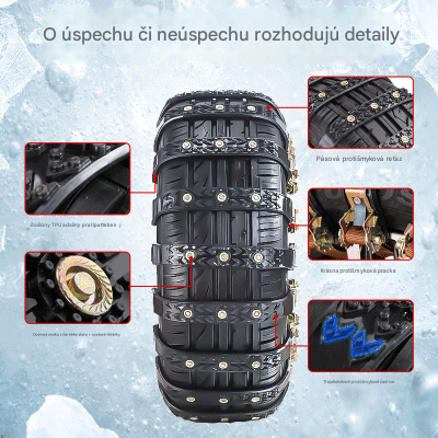 🔥🔥🚗【2 kusy balenie s montážnym náradím】Protišmykové reťaze na pneumatiky, univerzálne protišmykové reťaze pre terénne vozidlá