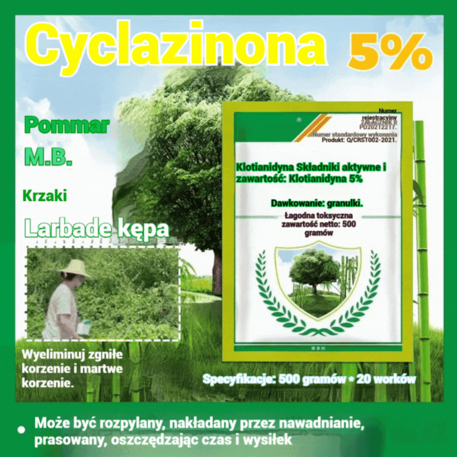 🌳✅🔥Kup 1, a drugi dostaniesz gratis🔥Herbatnik heksazinonowy, herbicyd do drzew, bambusów, krzewów, chwastów, kolei, dróg i fabryk