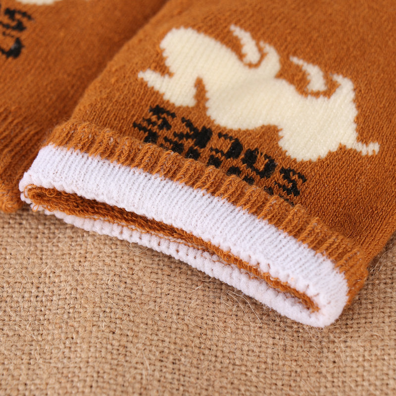 【5 par 🧦】🔥Skarpety z sierści wielbłądziej, grube skarpety dla mężczyzn i kobiet na jesień i zimę, ciepłe skarpety bawełniane wyściełane wełną, odpowiednie dla osób starszych.