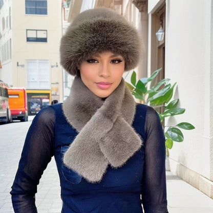 🔥🧣🎩 【Bestseller! ⭐Omezená nabídka 42% sleva】❄️Novinka 2025: Dámská zateplená, teplá a větruodolná 🧣🎩 [módní zimní šála + plyšová čepice]